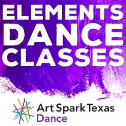 elements dance classes on purple background